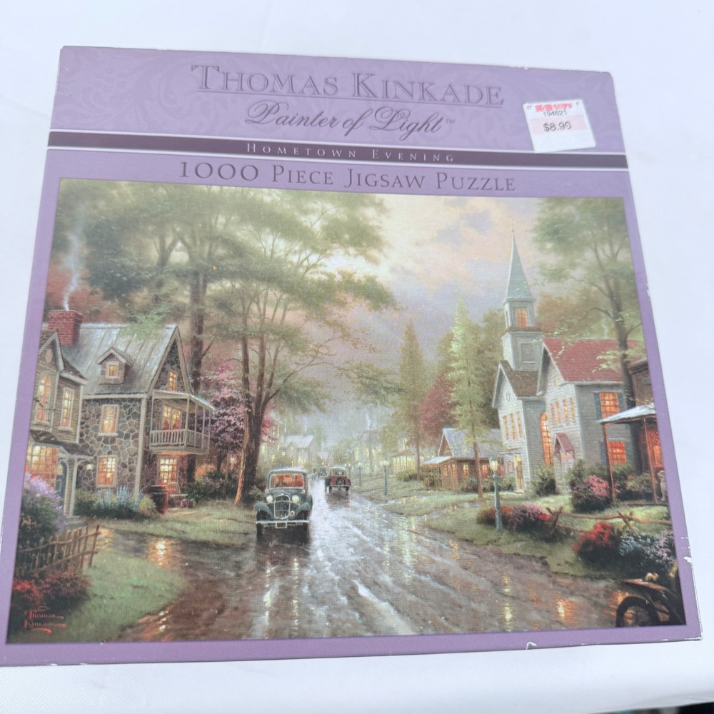 Thomas Kinkade Hometown Evening 1000 Piece Jigsaw Puzzle Ceaco Painter of Light
